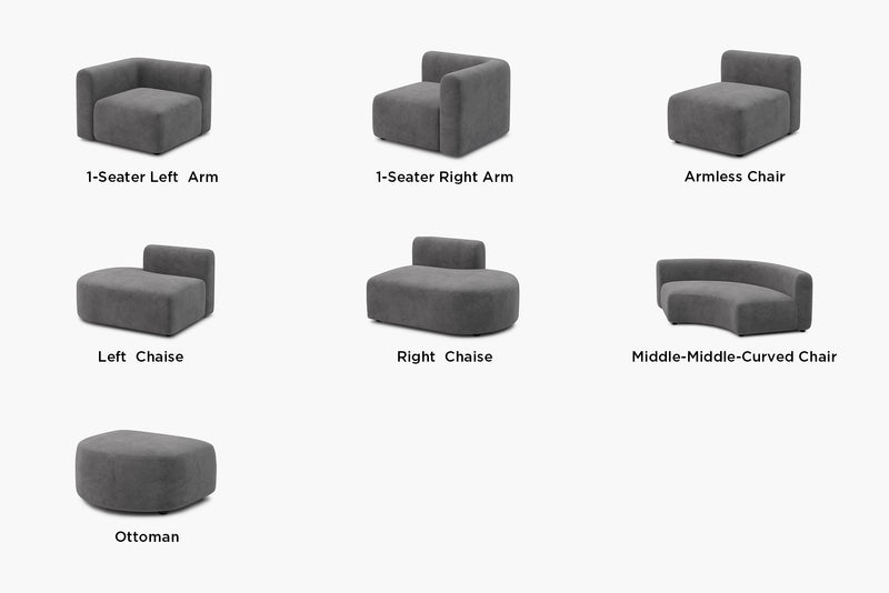 Arcadia Modular Sofa Flexible Design with Smooth Curves