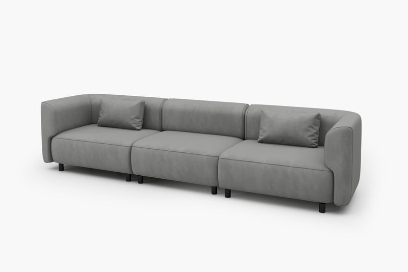 Puddo Modular Reversible Sectional Sofa with Pudding-Inspired Curved Arms