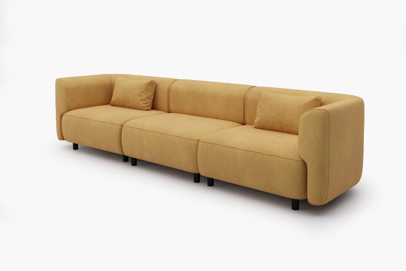 Puddo Modular Reversible Sectional Sofa with Pudding-Inspired Curved Arms