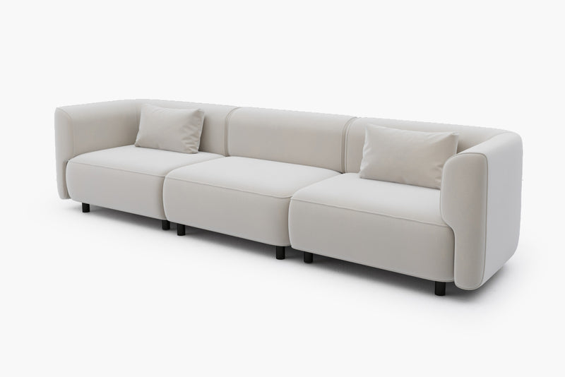 Puddo Modular Reversible Sectional Sofa with Pudding-Inspired Curved Arms