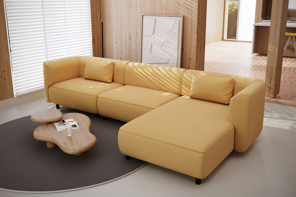 Puddo l shaped sectional sofa