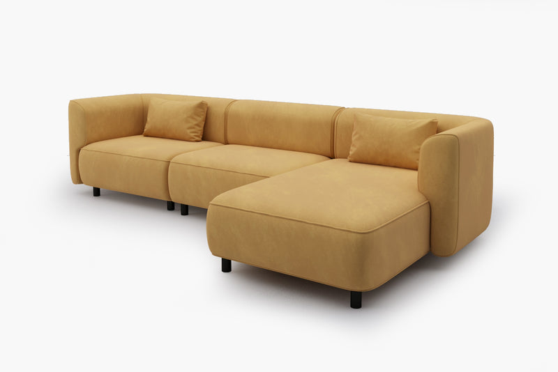 Puddo Modular Reversible Sectional Sofa with Pudding-Inspired Curved Arms