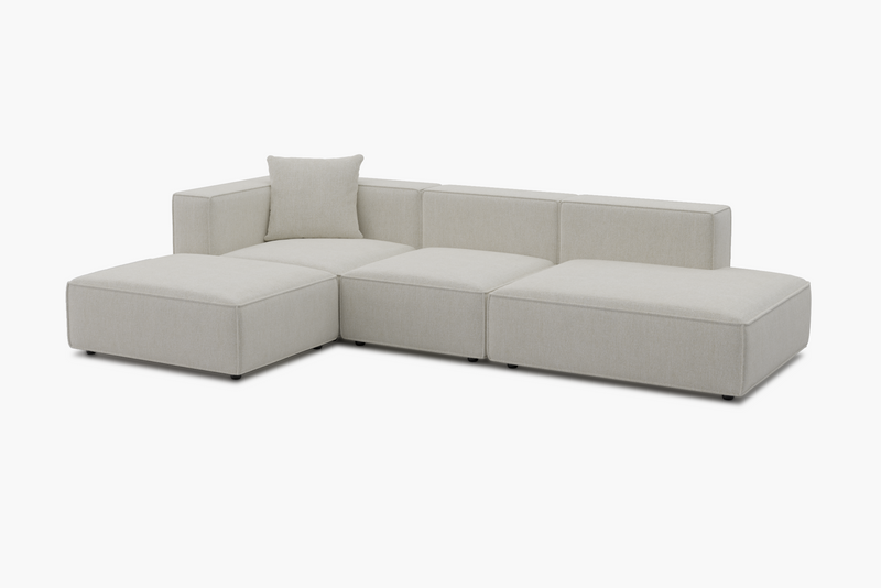 Tetro Reversible Sectional Modular Sofa Puzzle Design with Ottoman