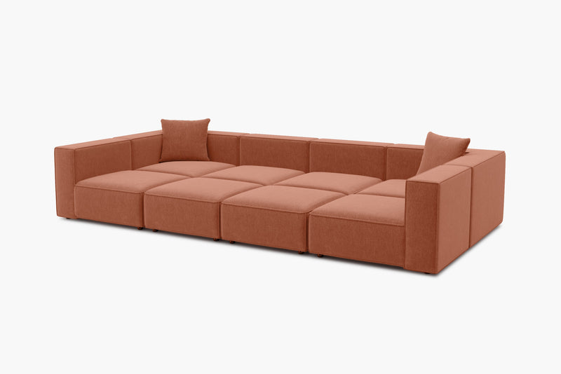 Tetro Reversible Sectional Modular Sofa Puzzle Design with Ottoman