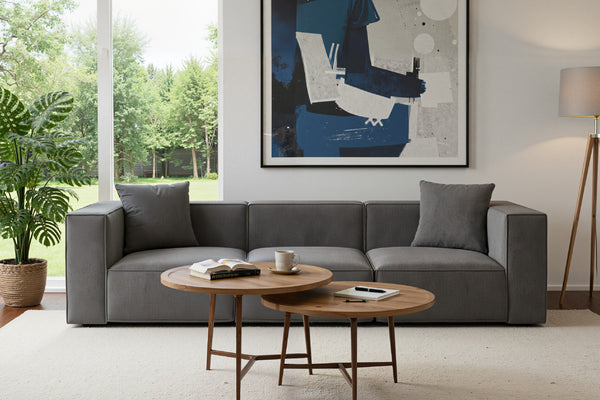 Tetro Custom Reversible Sectional Modular Sofa Puzzle Design with Ottoman