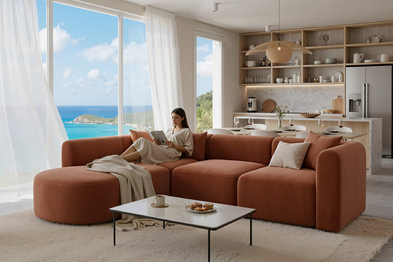 Arcadia Custom Modular Sofa Flexible Design with Smooth Curves