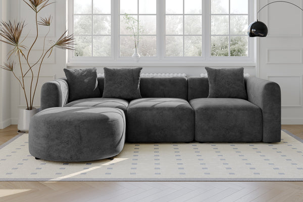 Arcadia Curved 4-Piece Chaise Sectional