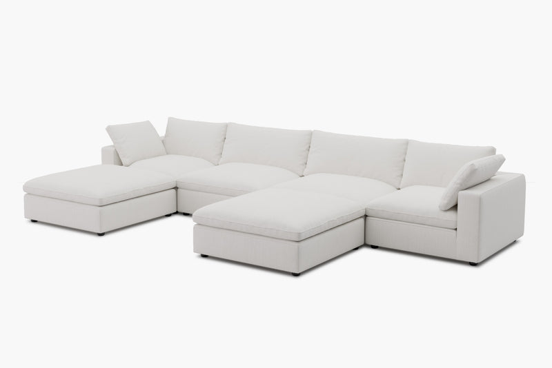 Loaffa Custom Slipcover Modular Reversible Sectional Cloud Couch