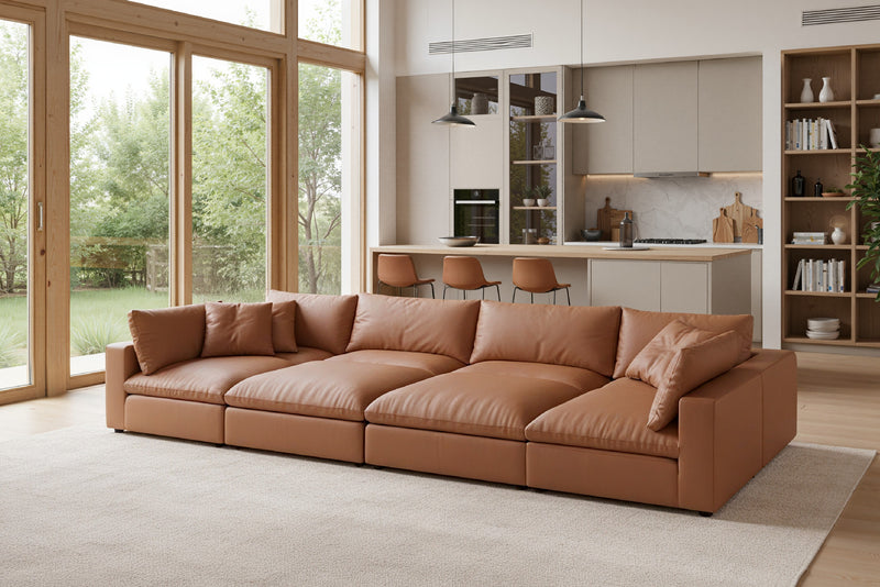 Loaffa Custom Slipcover Modular Reversible Sectional Cloud Couch