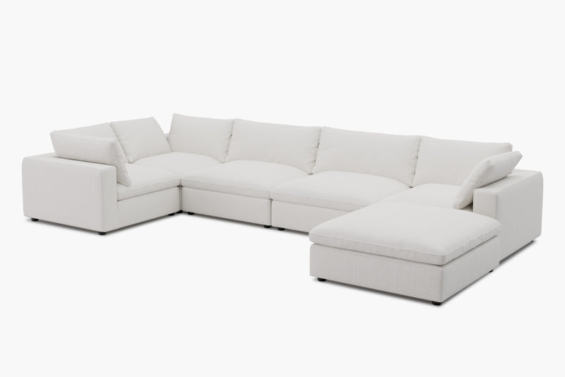 Loaffa Custom Slipcover Modular Reversible Sectional Cloud Couch