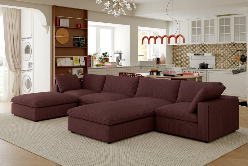 Loaffa Custom Slipcover Modular Reversible Sectional Cloud Couch