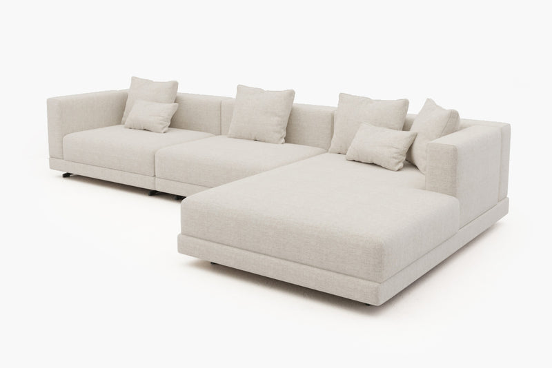 Lattiva Oversized Modular Sofa with Clean Lines and Cloud-Like Dual-Layer Cushions