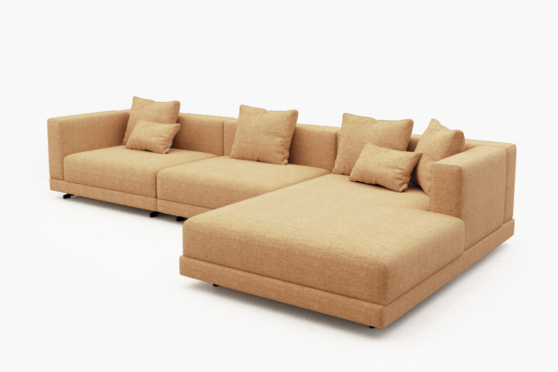 Lattiva Oversized Modular Sofa with Clean Lines and Cloud-Like Dual-Layer Cushions
