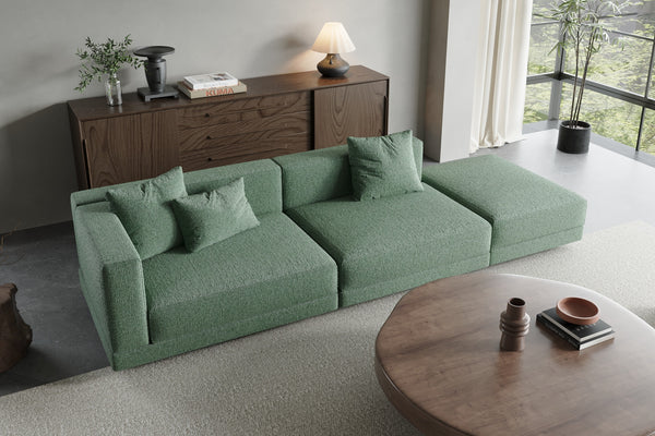 Lattiva Oversized Modular Sofa with Clean Lines and Cloud-Like Dual-Layer Cushions