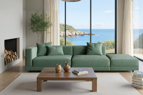 Lattiva Custom Oversized Modular Sofa with Clean Lines and Cloud-Like Dual-Layer Cushions