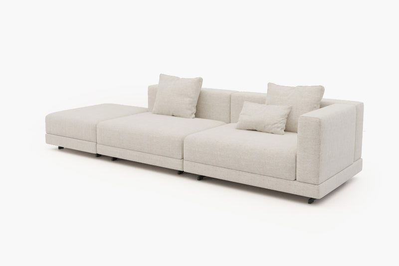 Lattiva Oversized Modular Sofa with Clean Lines and Cloud-Like Dual-Layer Cushions