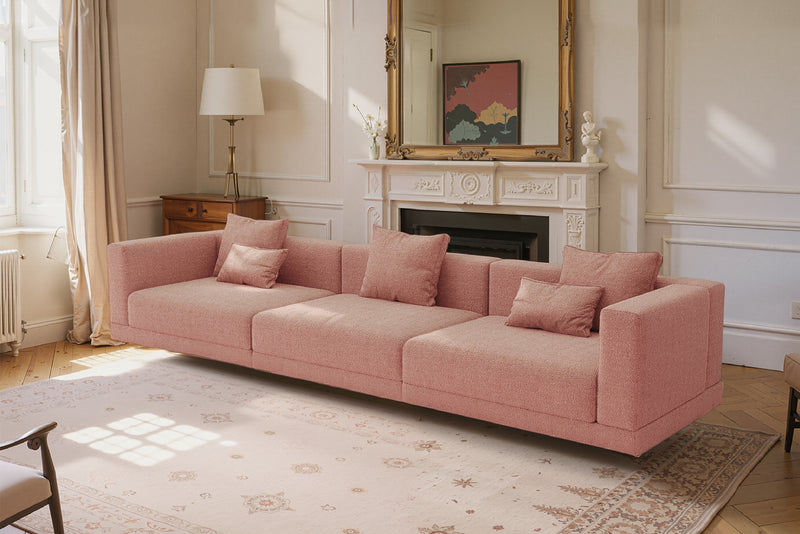 Lattiva Custom Oversized Modular Sofa with Clean Lines and Cloud-Like Dual-Layer Cushions