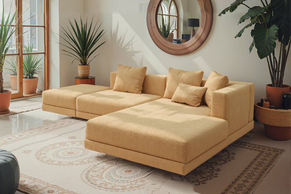 Lattiva Custom Oversized Modular Sofa with Clean Lines and Cloud-Like Dual-Layer Cushions
