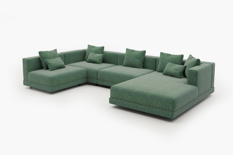 Lattiva Oversized Modular Sofa with Clean Lines and Cloud-Like Dual-Layer Cushions