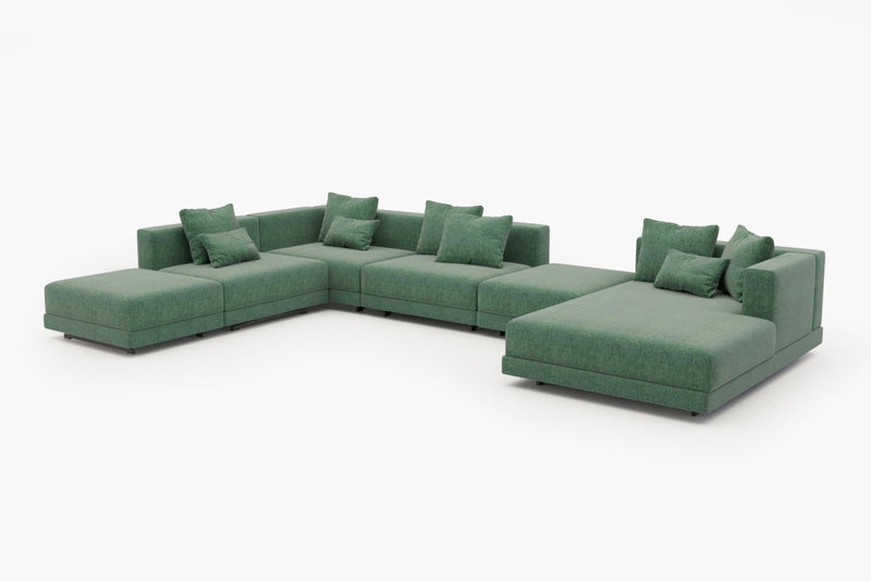 Lattiva Oversized Modular Sofa with Clean Lines and Cloud-Like Dual-Layer Cushions
