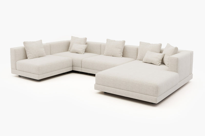 Lattiva Oversized Modular Sofa with Clean Lines and Cloud-Like Dual-Layer Cushions
