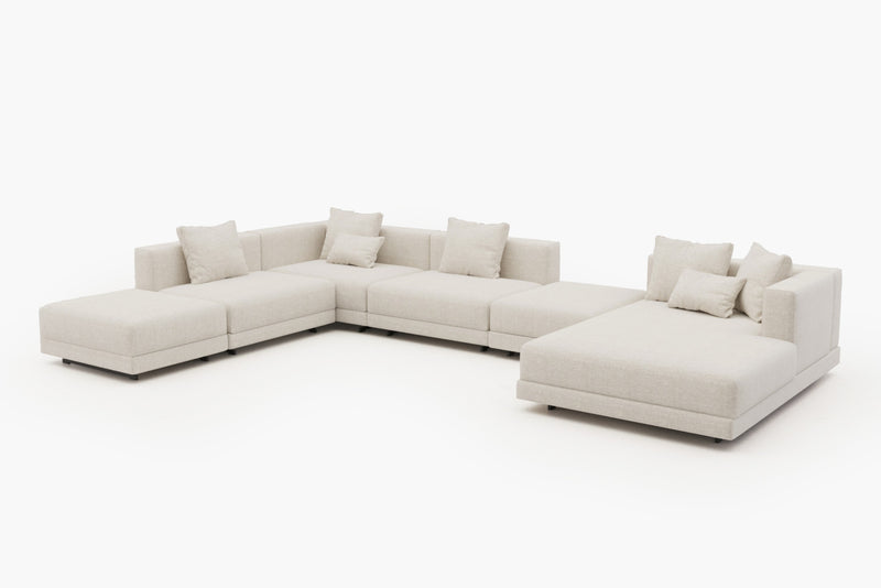 Lattiva Oversized Modular Sofa with Clean Lines and Cloud-Like Dual-Layer Cushions