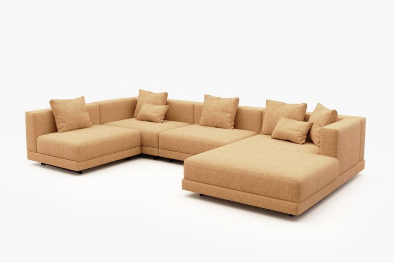 Lattiva Oversized Modular Sofa with Clean Lines and Cloud-Like Dual-Layer Cushions