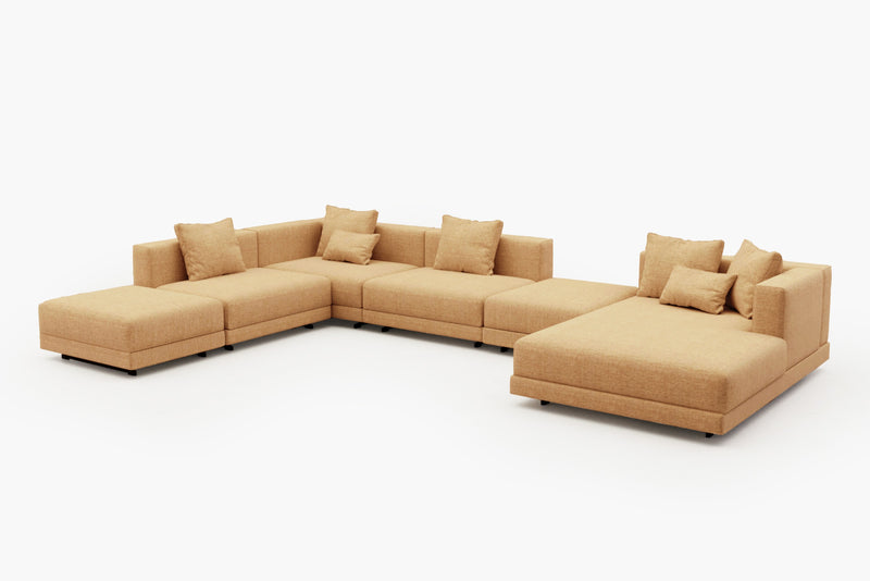 Lattiva Oversized Modular Sofa with Clean Lines and Cloud-Like Dual-Layer Cushions
