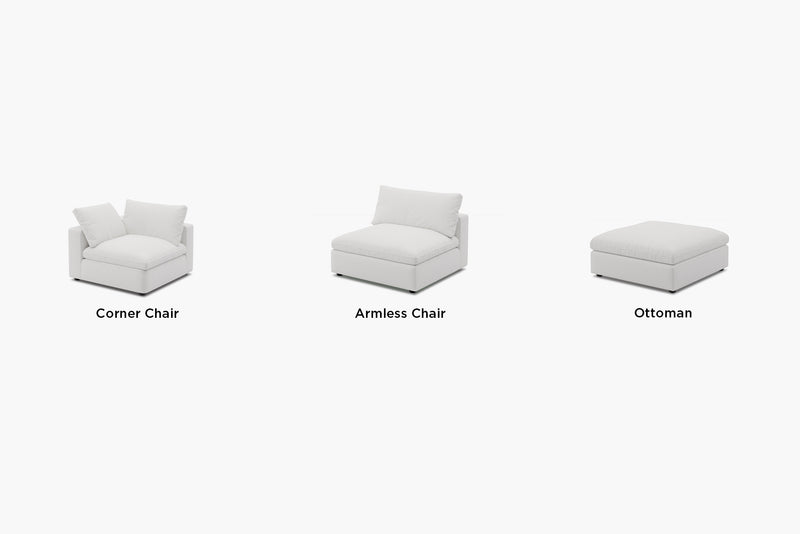 Loaffa Custom Slipcover Modular Reversible Sectional Cloud Couch
